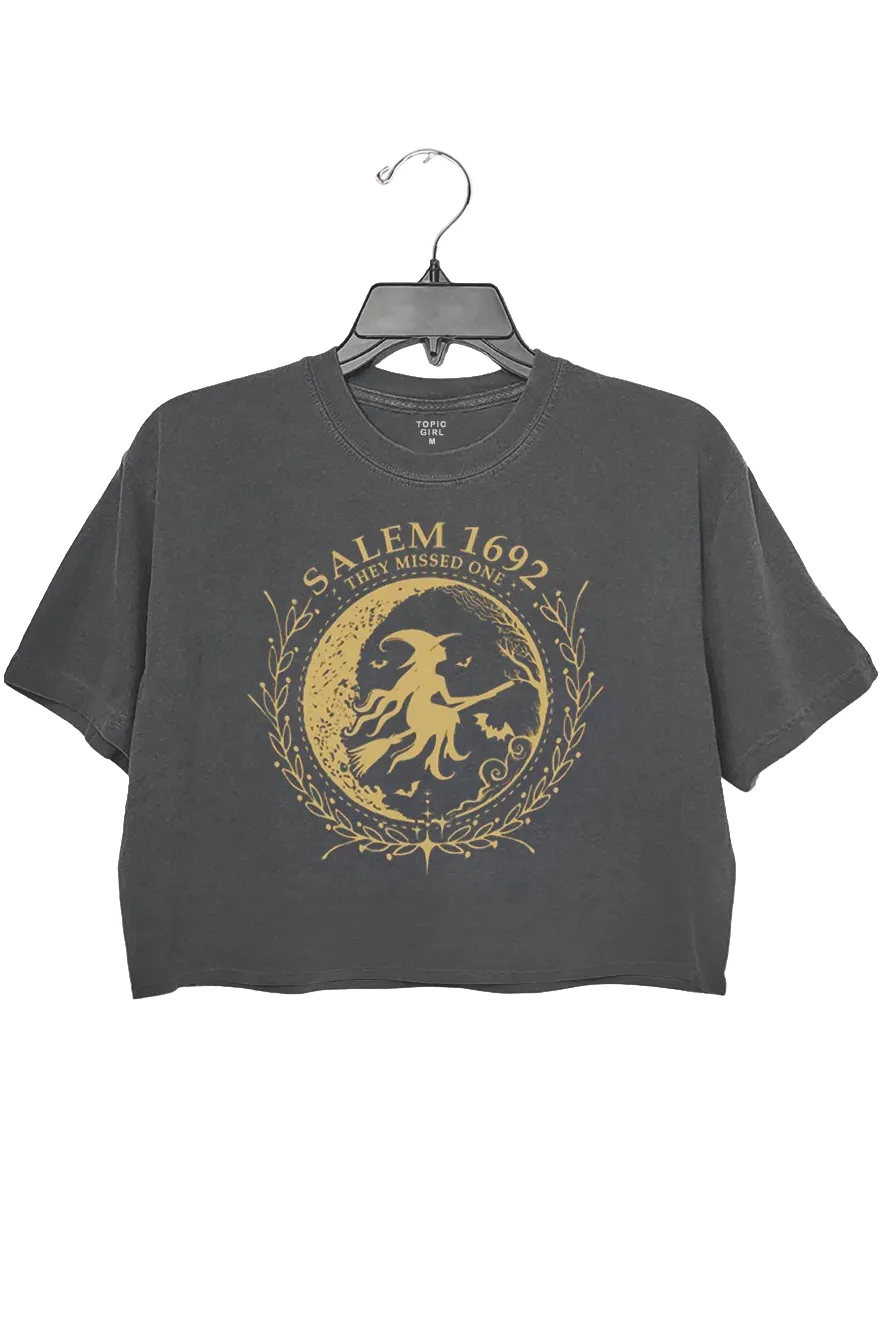 Salem Witch 1692 They Missed One Crop Top sold by Topic Girl product image thumbnail 5