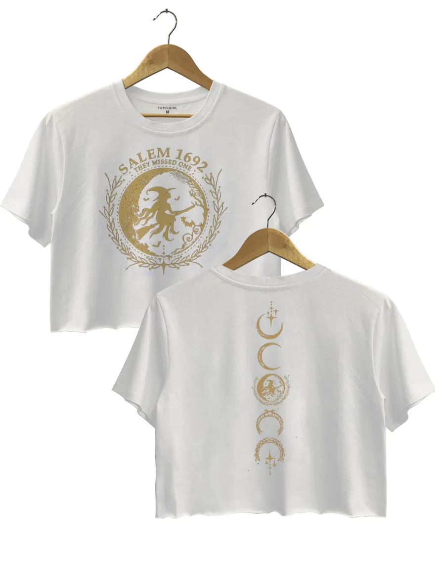 Salem Witch 1692 They Missed One Crop Top sold by Topic Girl