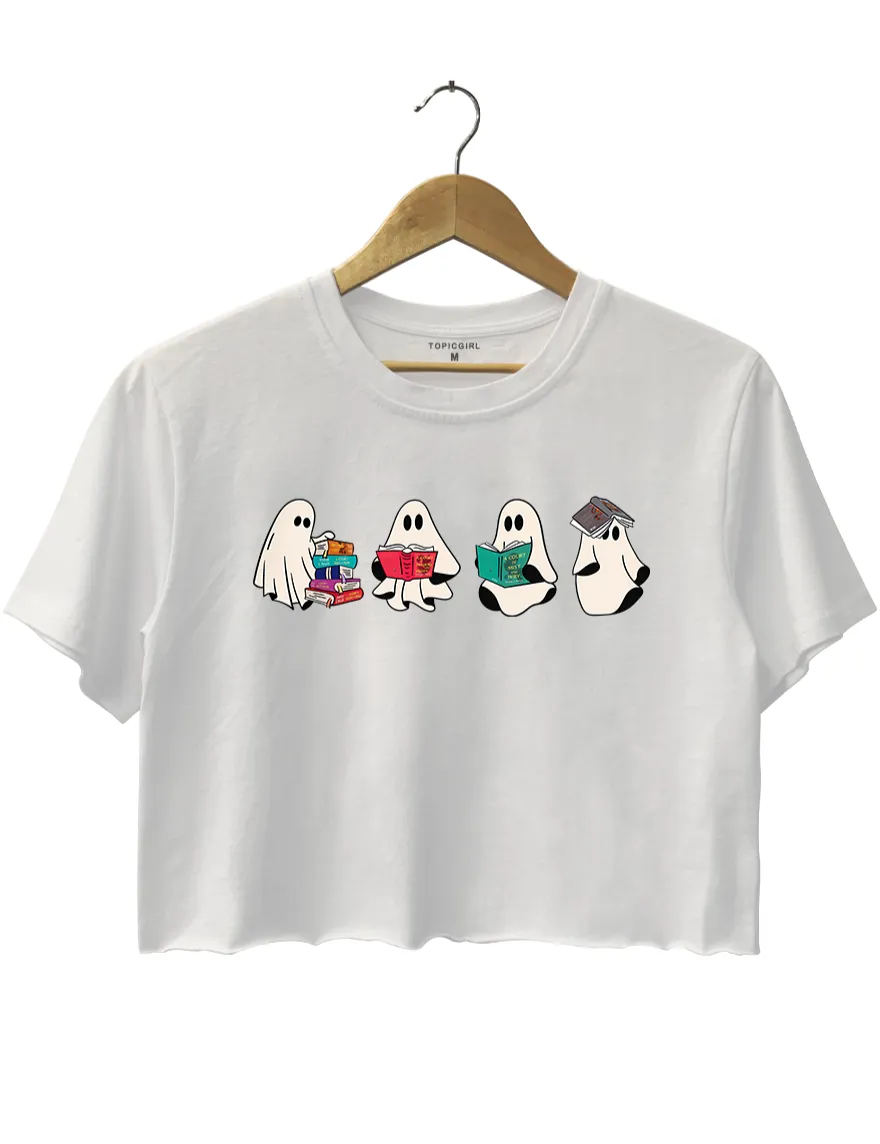 Acotar Ghost SJM Book Reader Crop Top sold by Topic Girl