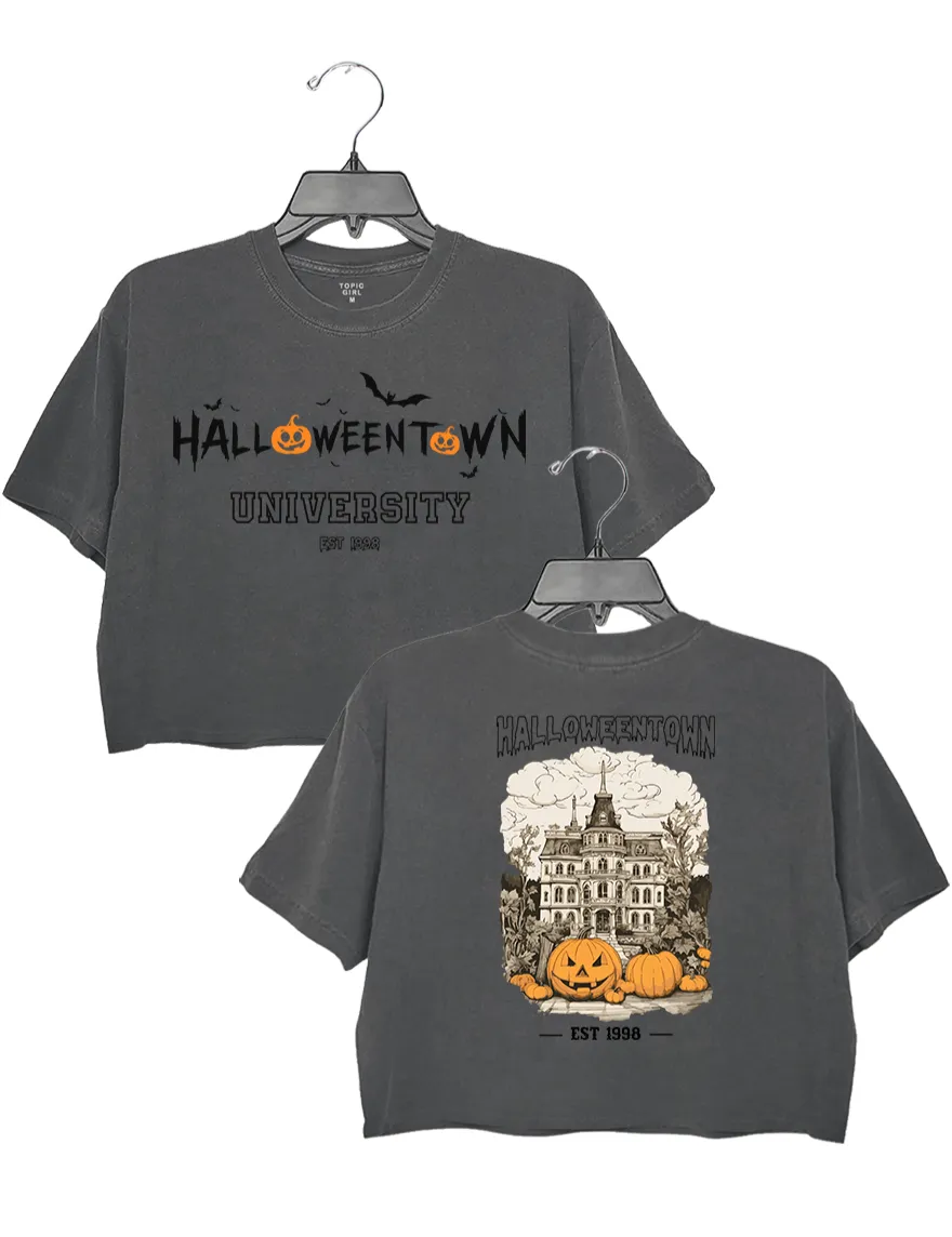 Horror Pumpkin Halloween Town Est 1998 Crop Top sold by Topic Girl product image thumbnail 2