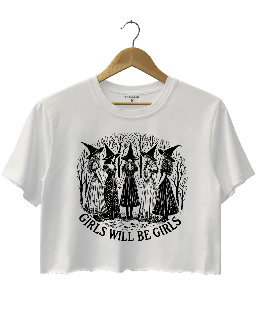 Girls Will Be Girls Witchy Feminist Crop Top sold by Topic Girl product image thumbnail 2