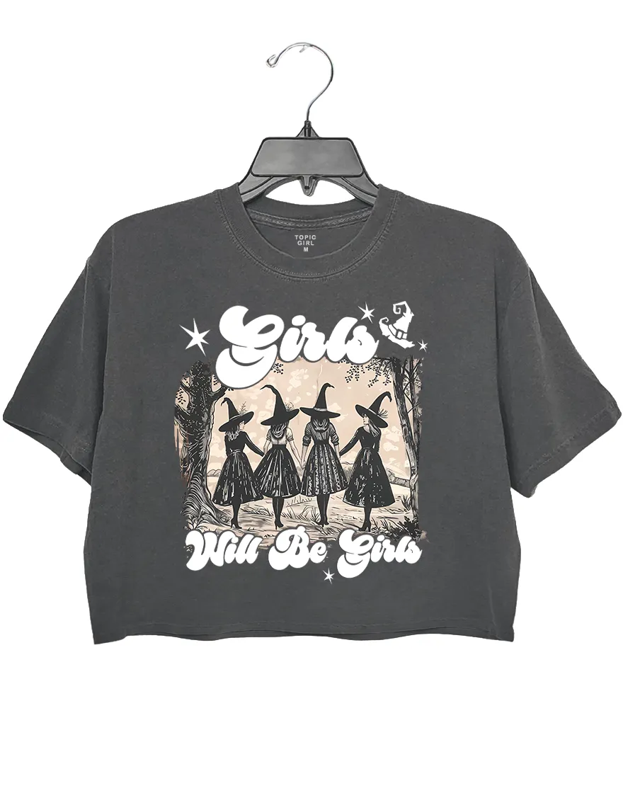 Vibes Girl Power Girls Will Be Girls Witchy Crop Top sold by Topic Girl product image thumbnail 2