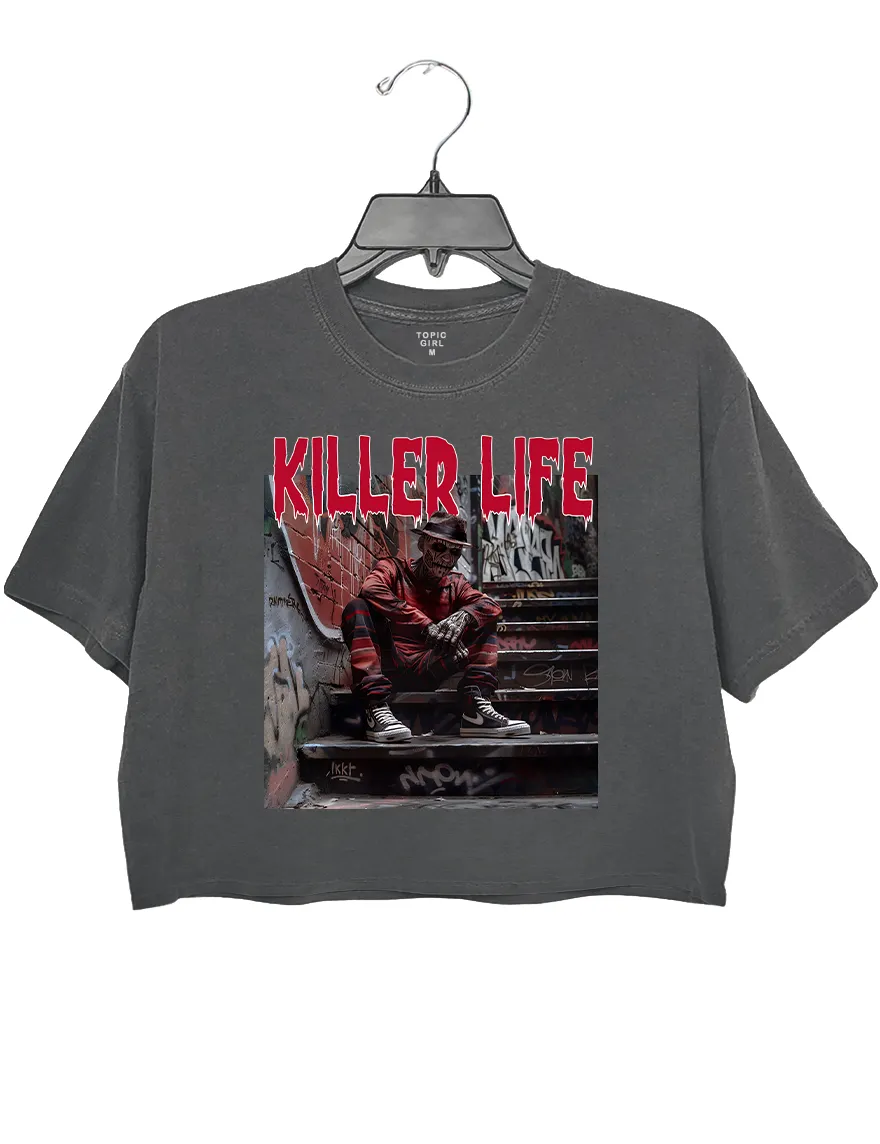 Freddy Krueger Killer Life Halloween Crop Top sold by Topic Girl