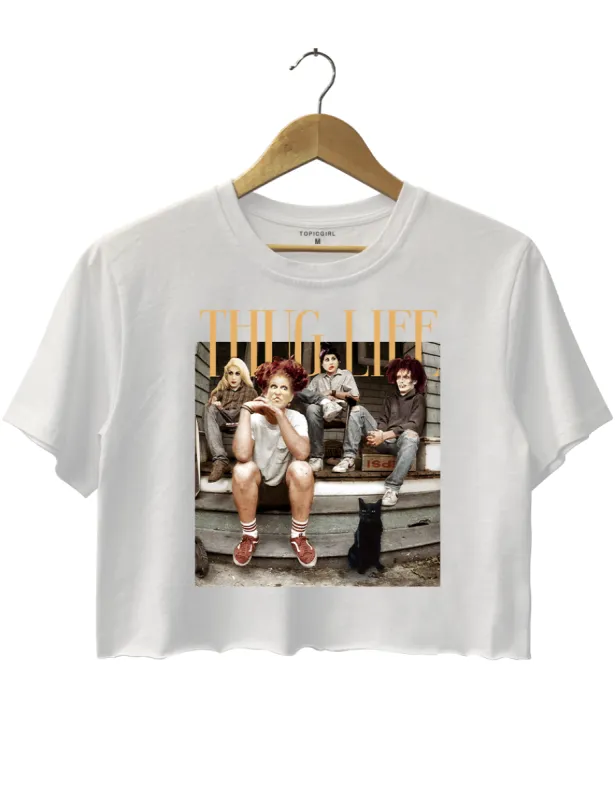 Hocus Pocus Thug Life Bad Witches Crop Top sold by Topic Girl