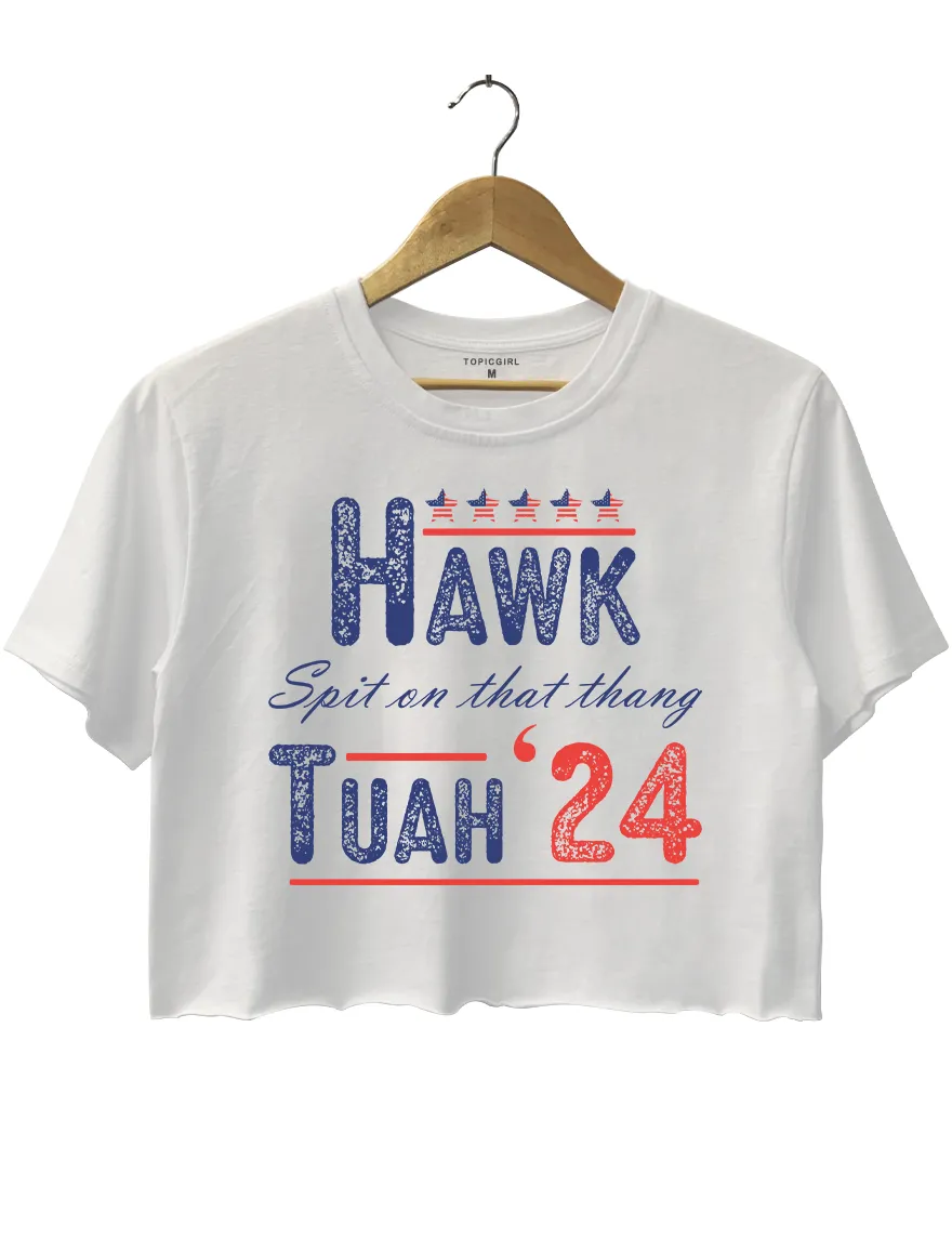 Spit On That Thang Hawk Tuah 24 Crop Top sold by Topic Girl