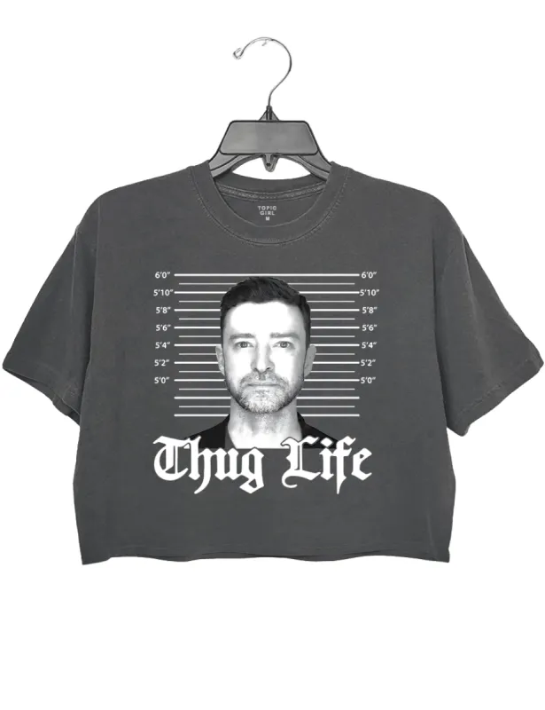 Thug Life Justin Timberlake Crop Top sold by Topic Girl
