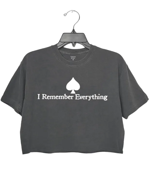 Zach Bryan I Remember Everything Crop Top sold by Topic Girl