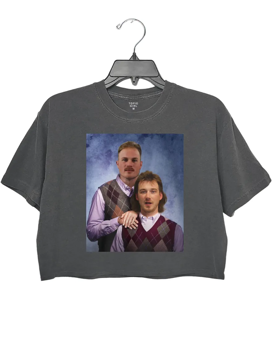 Zach Bryan and Morgan Wallen Mug Shot Crop Hoodie sold by Topic Girl product image thumbnail 5