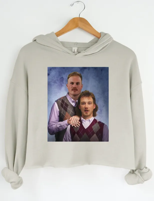 Zach Bryan and Morgan Wallen Mug Shot Crop Hoodie sold by Topic Girl