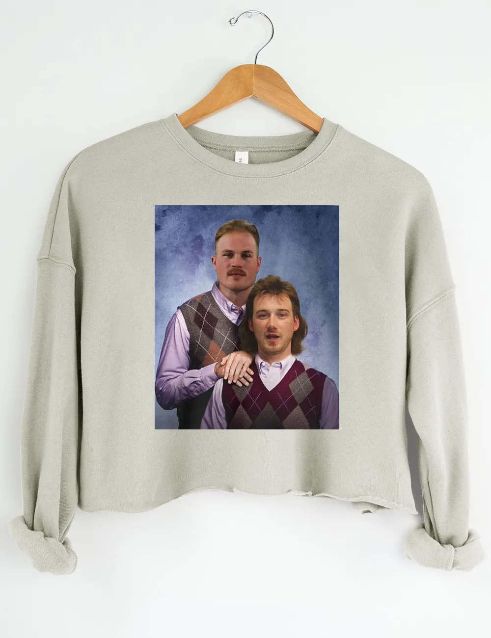 Zach Bryan and Morgan Wallen Mug Shot Crop Hoodie sold by Topic Girl product image thumbnail 3