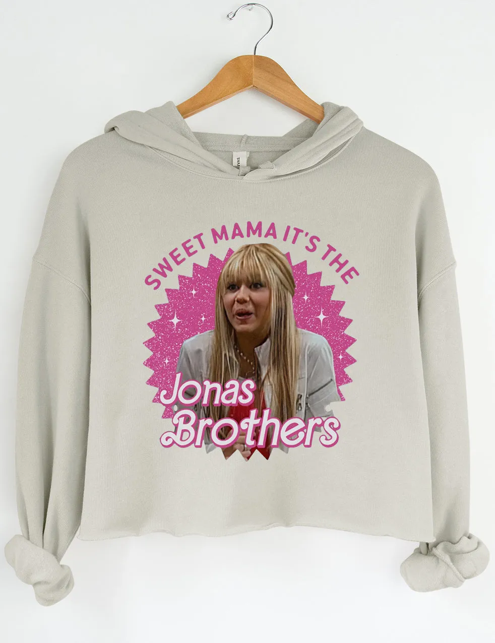 Sweet Mama It's The Jonas Brothers Crop Sweatshirt sold by Topic Girl product image thumbnail 3