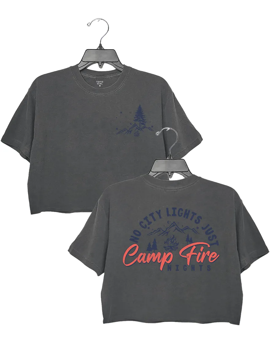 No City Lights Just Camp Fire Nights Crop Top sold by Topic Girl product image thumbnail 4