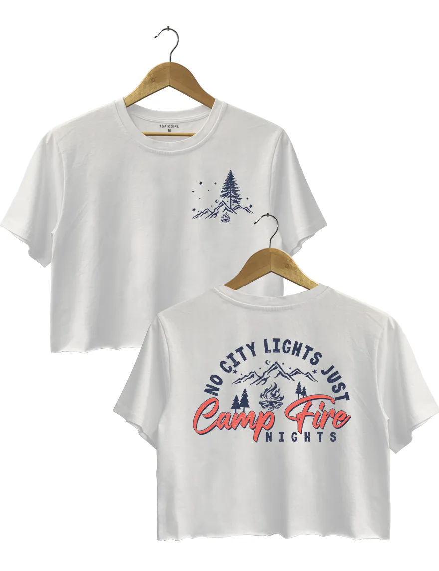 No City Lights Just Camp Fire Nights Crop Top sold by Topic Girl