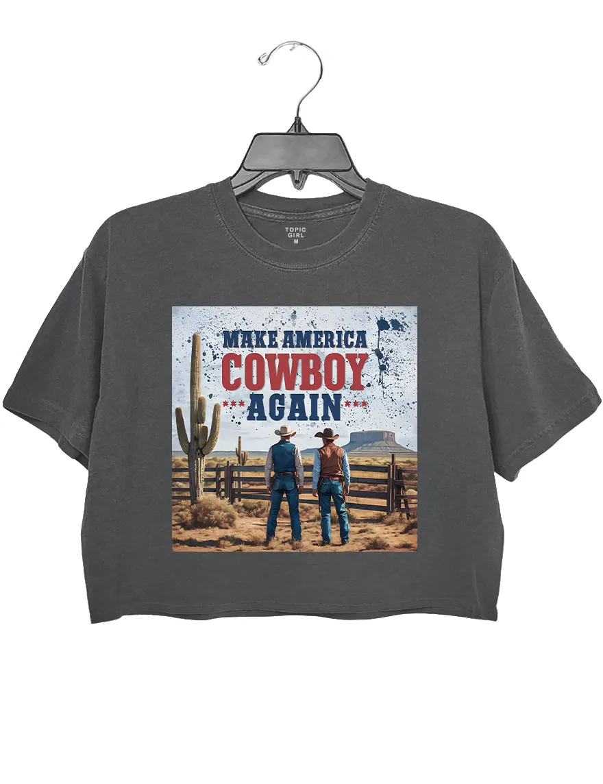 Make America Cowboy Again Crop Top sold by Topic Girl
