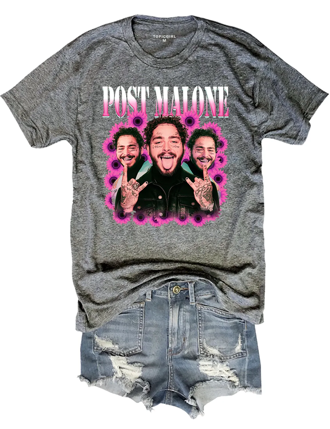 Post Malone Crop Top sold by Topic Girl product image thumbnail 2