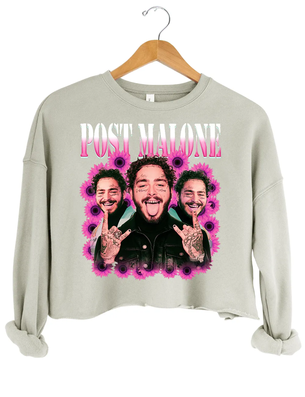 Post Malone Crop Top sold by Topic Girl product image thumbnail 3