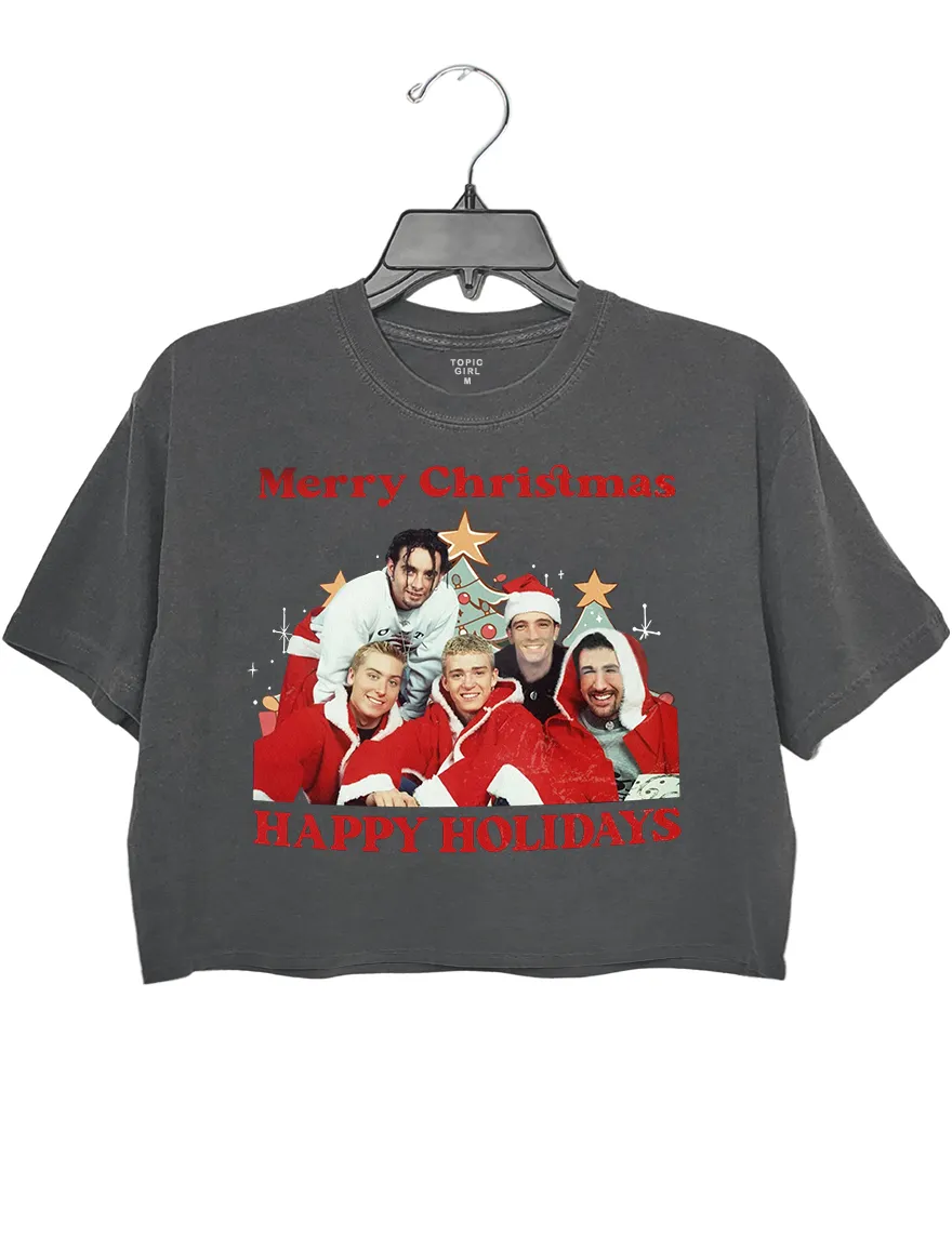 Merry Christmas Happy Holidays Tee sold by Topic Girl product image thumbnail 2