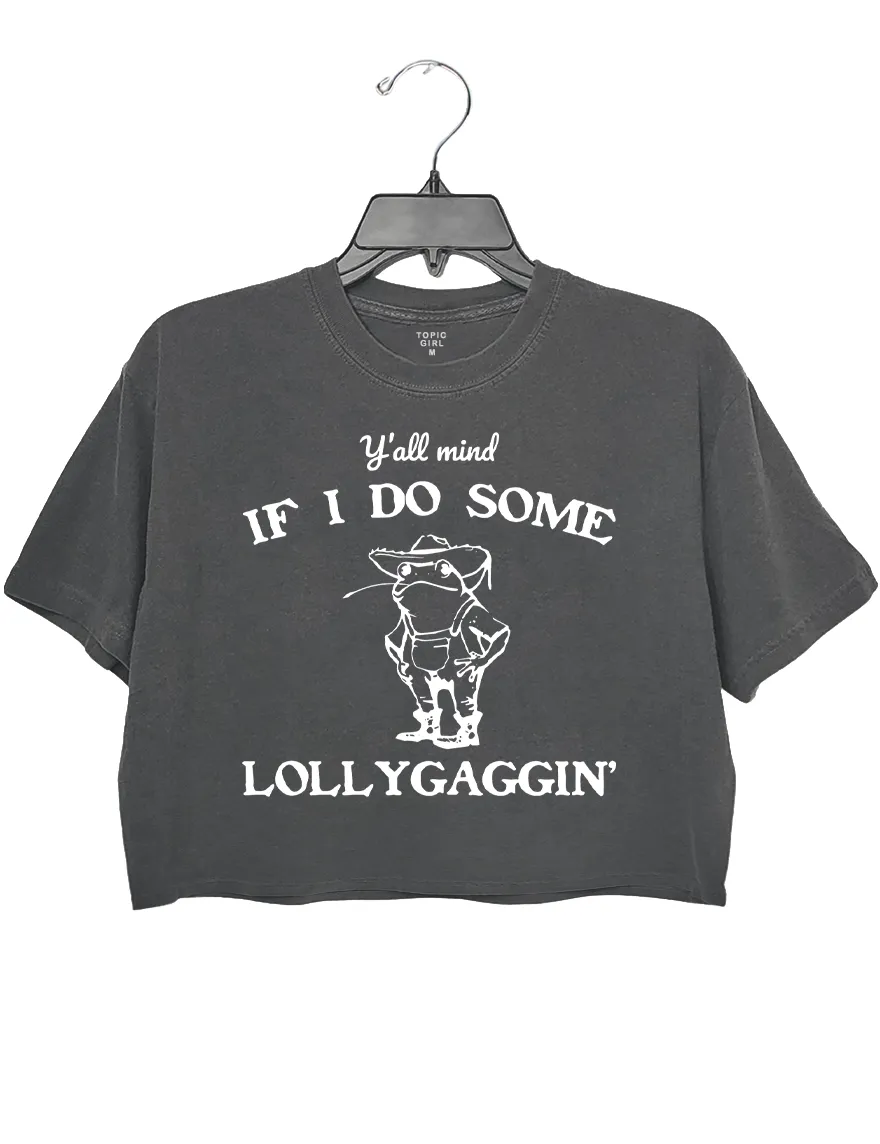 Cowboy Frog If I Do Some Lollygagging Crop Top sold by Topic Girl product image thumbnail 2