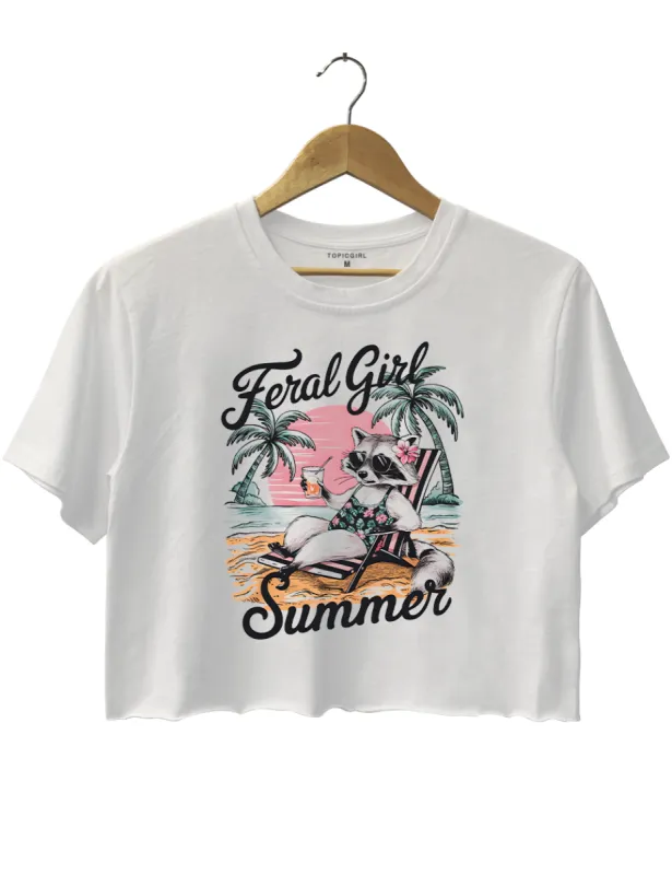 Feral Girl Summer Crop Top sold by Topic Girl