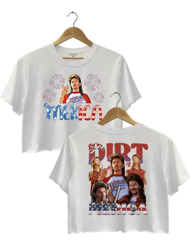 Joe Dirt Merica 4th Of July Crop Top sold by Topic Girl