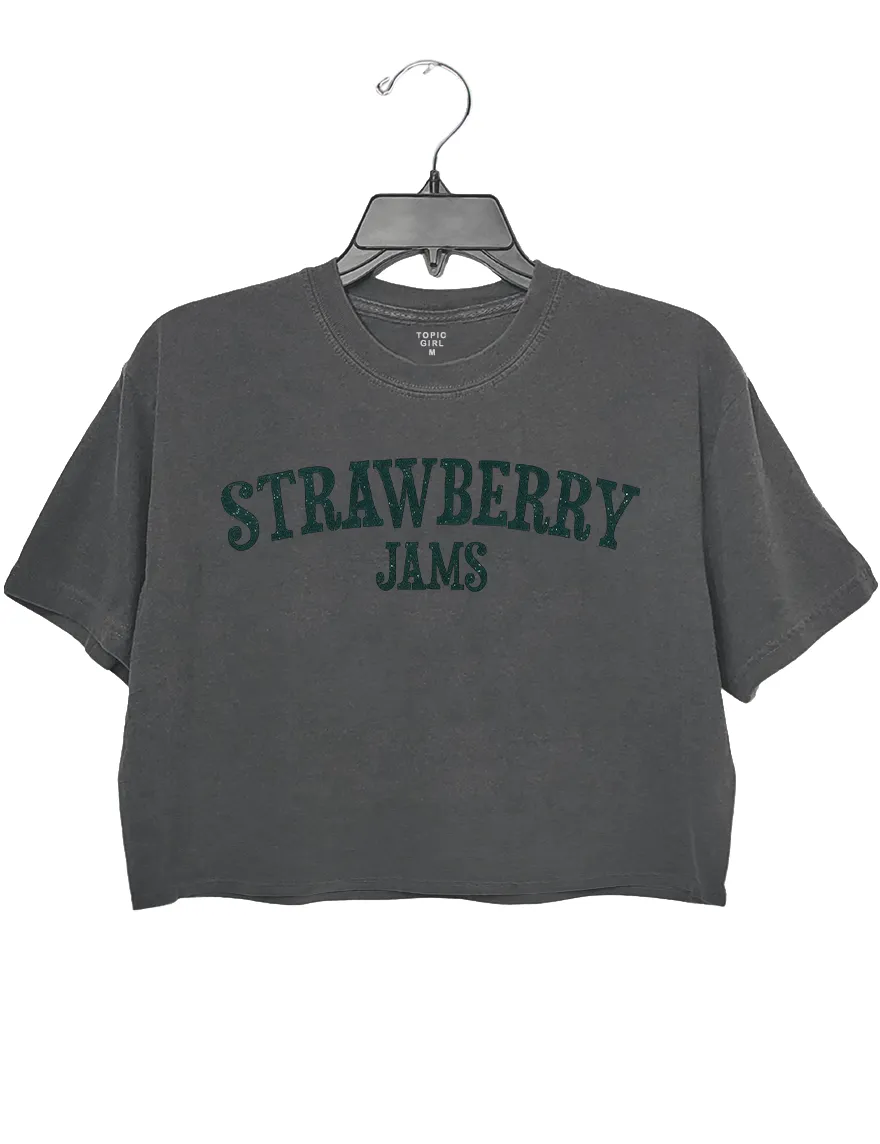 Frog Strawberry Jams But My Glock Don't Crop Top sold by Topic Girl product image thumbnail 2