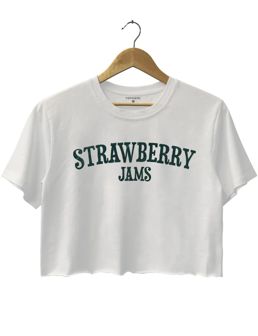 Frog Strawberry Jams But My Glock Don't Crop Top sold by Topic Girl product image thumbnail 5