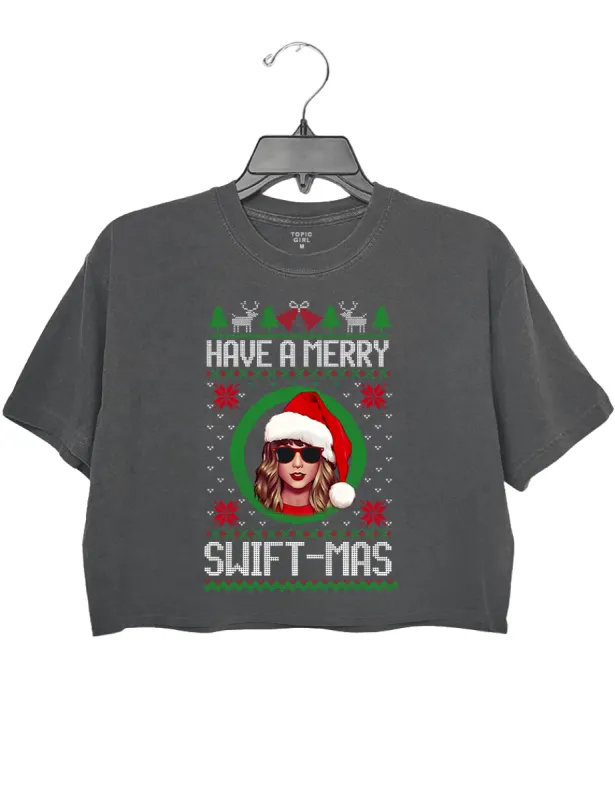 Have A Merry Swiftmas Crop Top sold by Topic Girl
