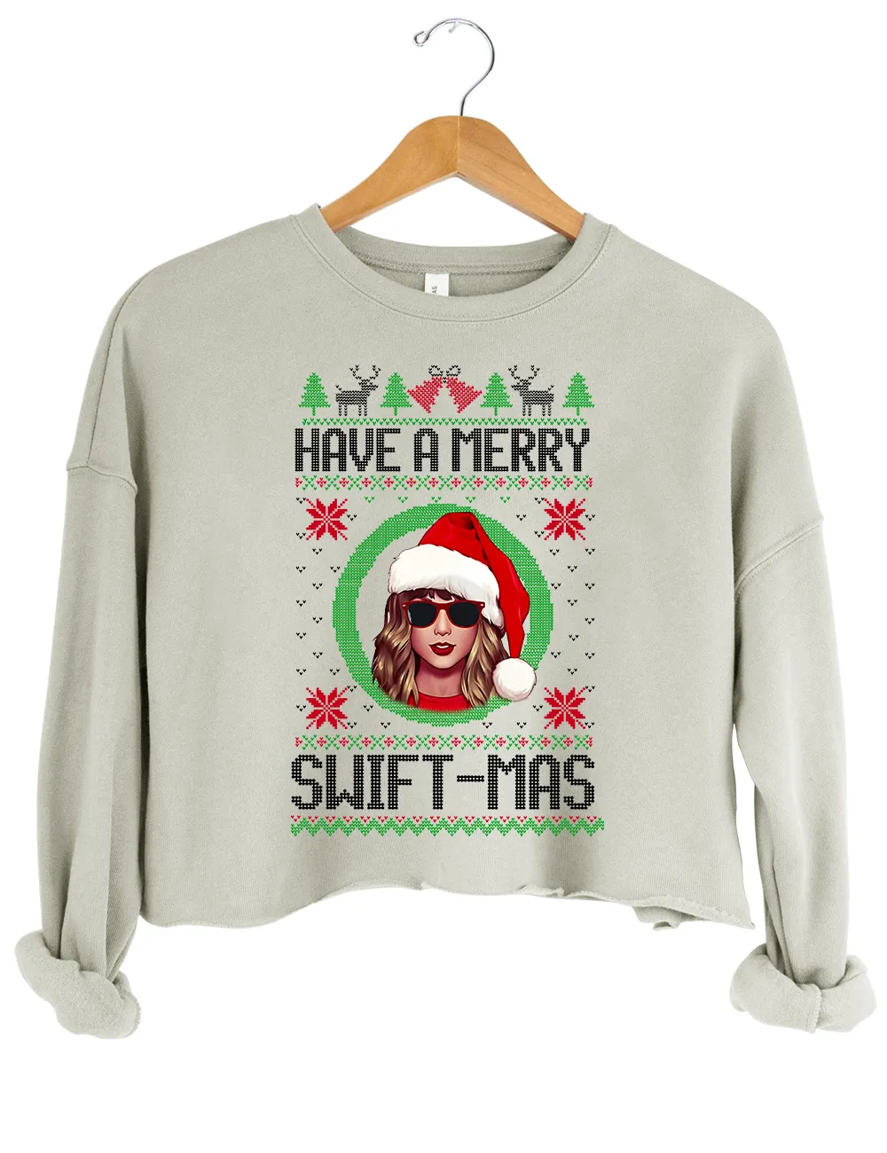 Have A Merry Swiftmas Crop Top sold by Topic Girl product image thumbnail 3
