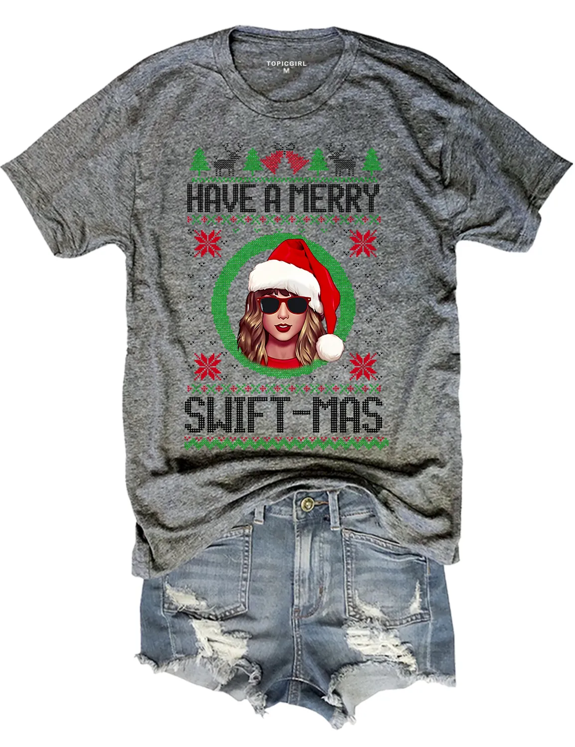 Have A Merry Swiftmas Crop Top sold by Topic Girl product image thumbnail 2