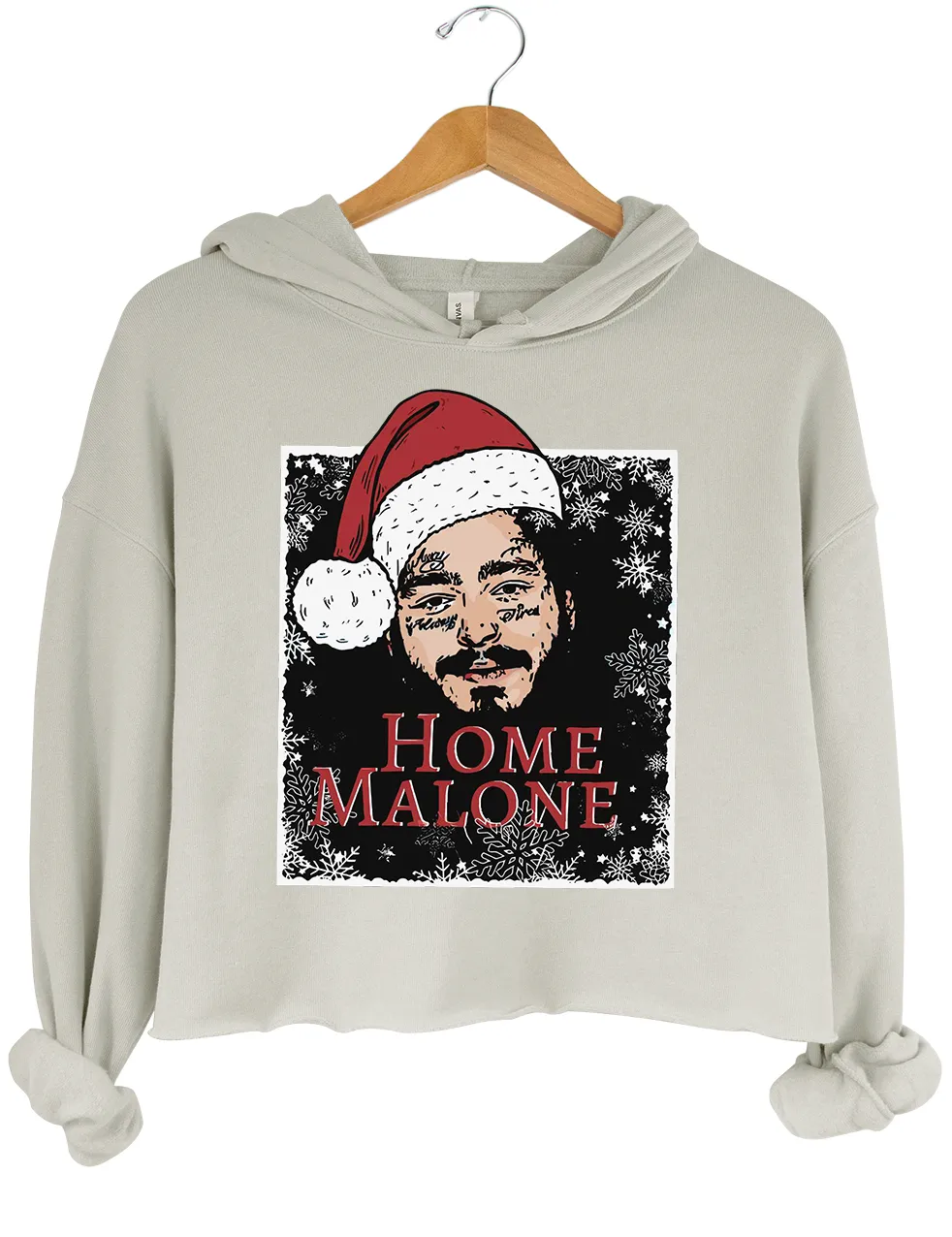 Home Malone Christmas Crop Sweatshirt sold by Topic Girl product image thumbnail 3