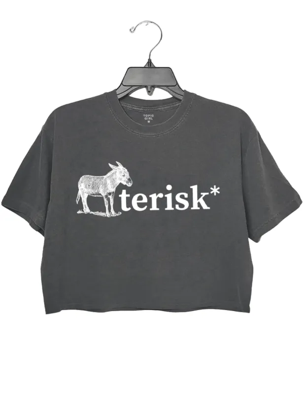 Asterisk Reader Writer Funny Saying Crop Top sold by Topic Girl