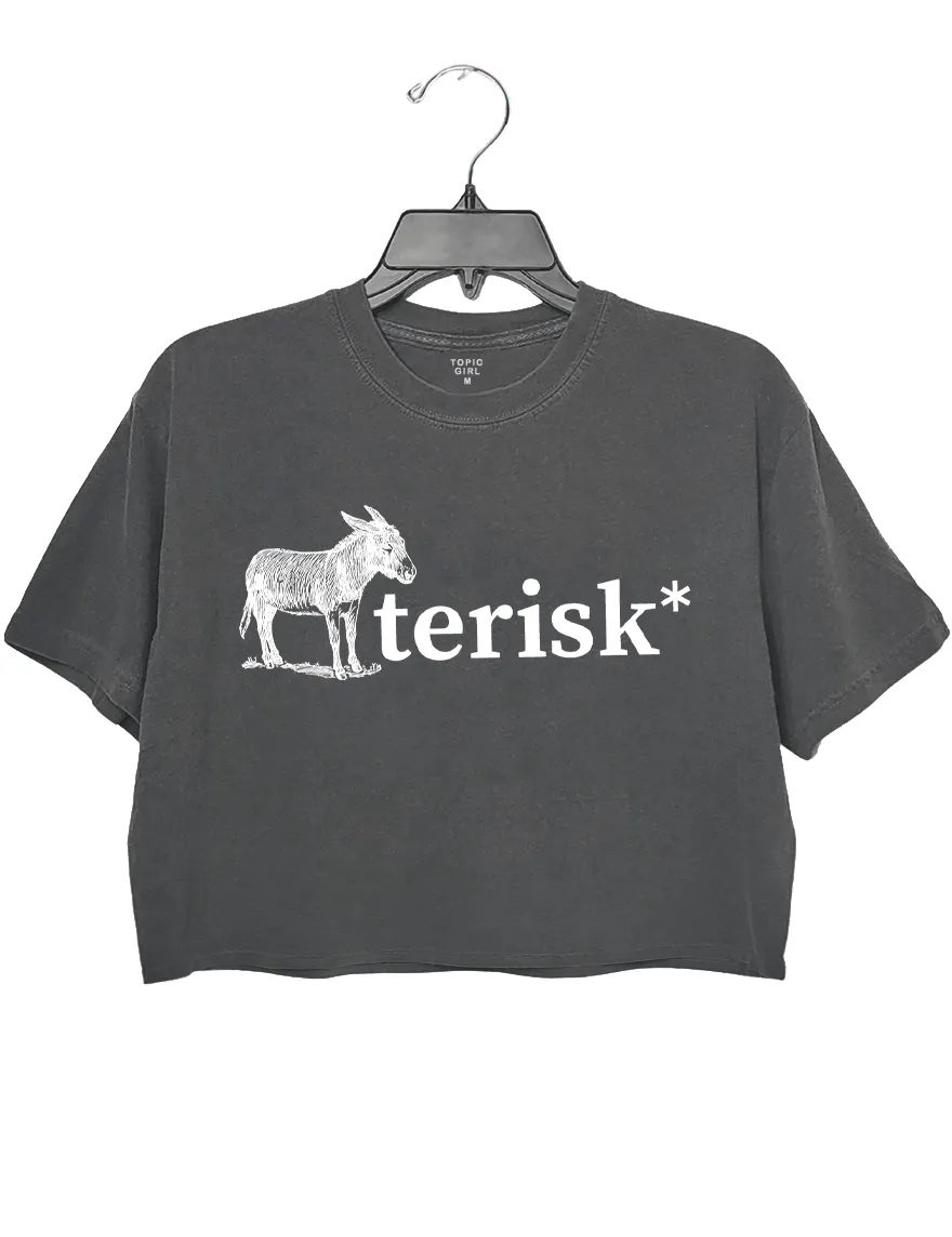 Asterisk Reader Writer Funny Saying Crop Top sold by Topic Girl