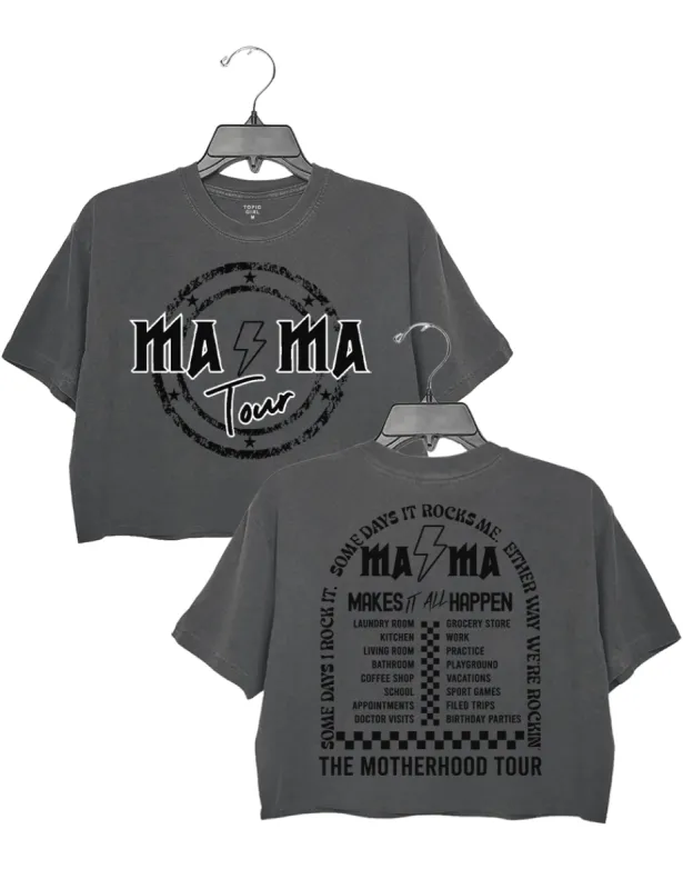 The Motherhood Tour Makes It All Happen Crop Top sold by Topic Girl