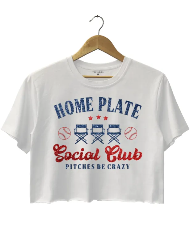 Home Plate Social Club Crop Top sold by Topic Girl