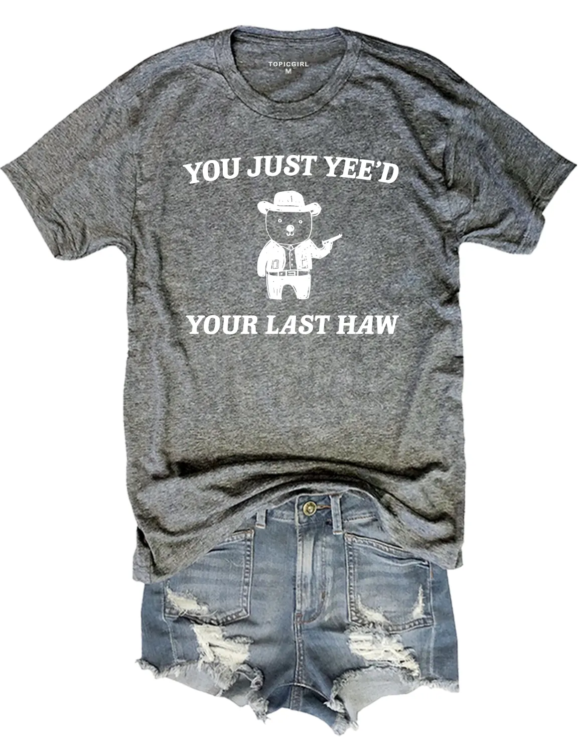 You Just Yee'd Your Last Haw Crop Top sold by Topic Girl product image thumbnail 3