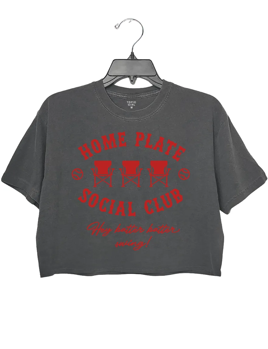 Home Plate Social Club Hey Batter Batter Swing Crop Top sold by Topic Girl product image thumbnail 2