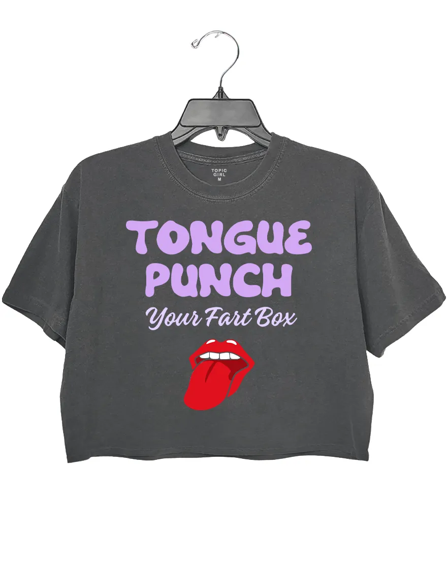 Tongue Punch Your Fart Box Crop Top sold by Topic Girl