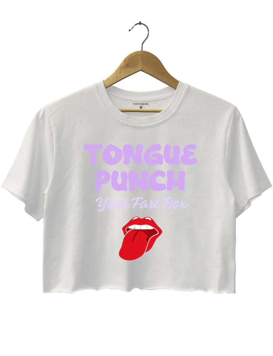 Tongue Punch Your Fart Box Crop Top sold by Topic Girl product image thumbnail 2