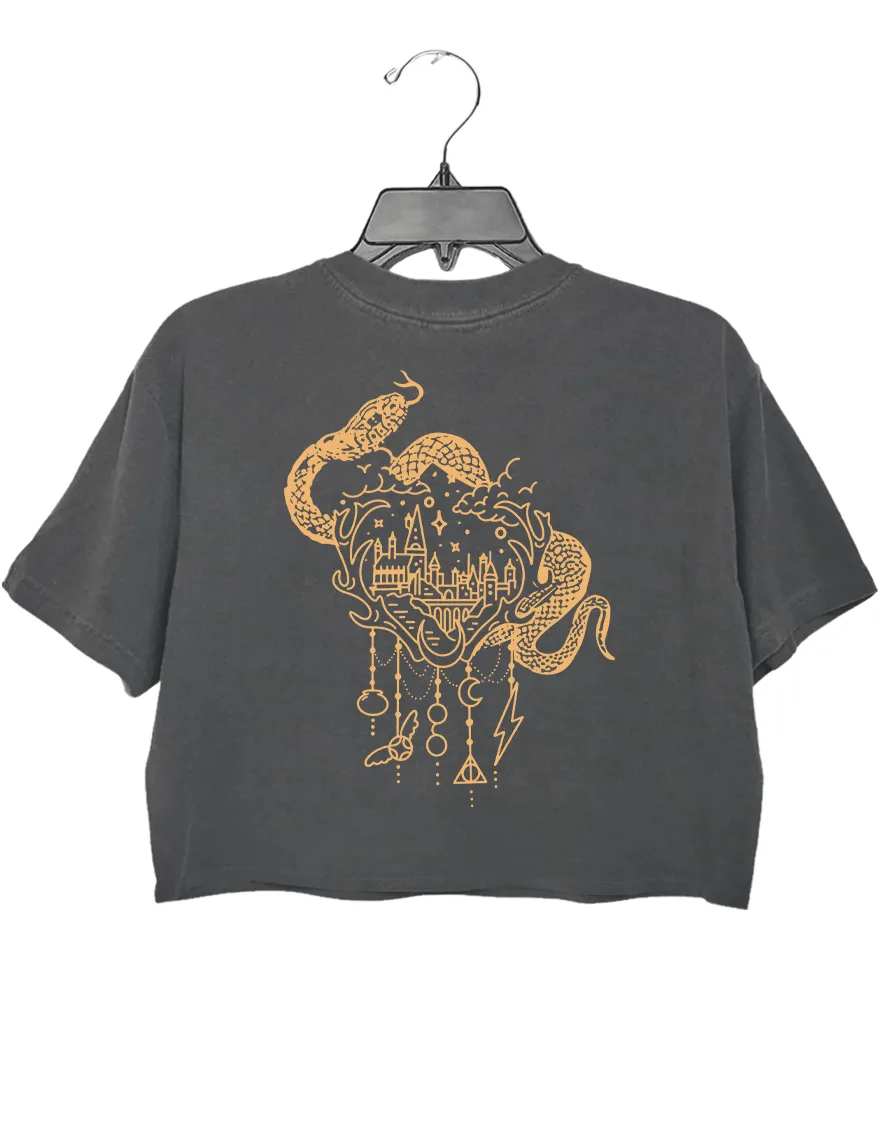 Hogwarts Slytherin Crop Top sold by Topic Girl product image thumbnail 3