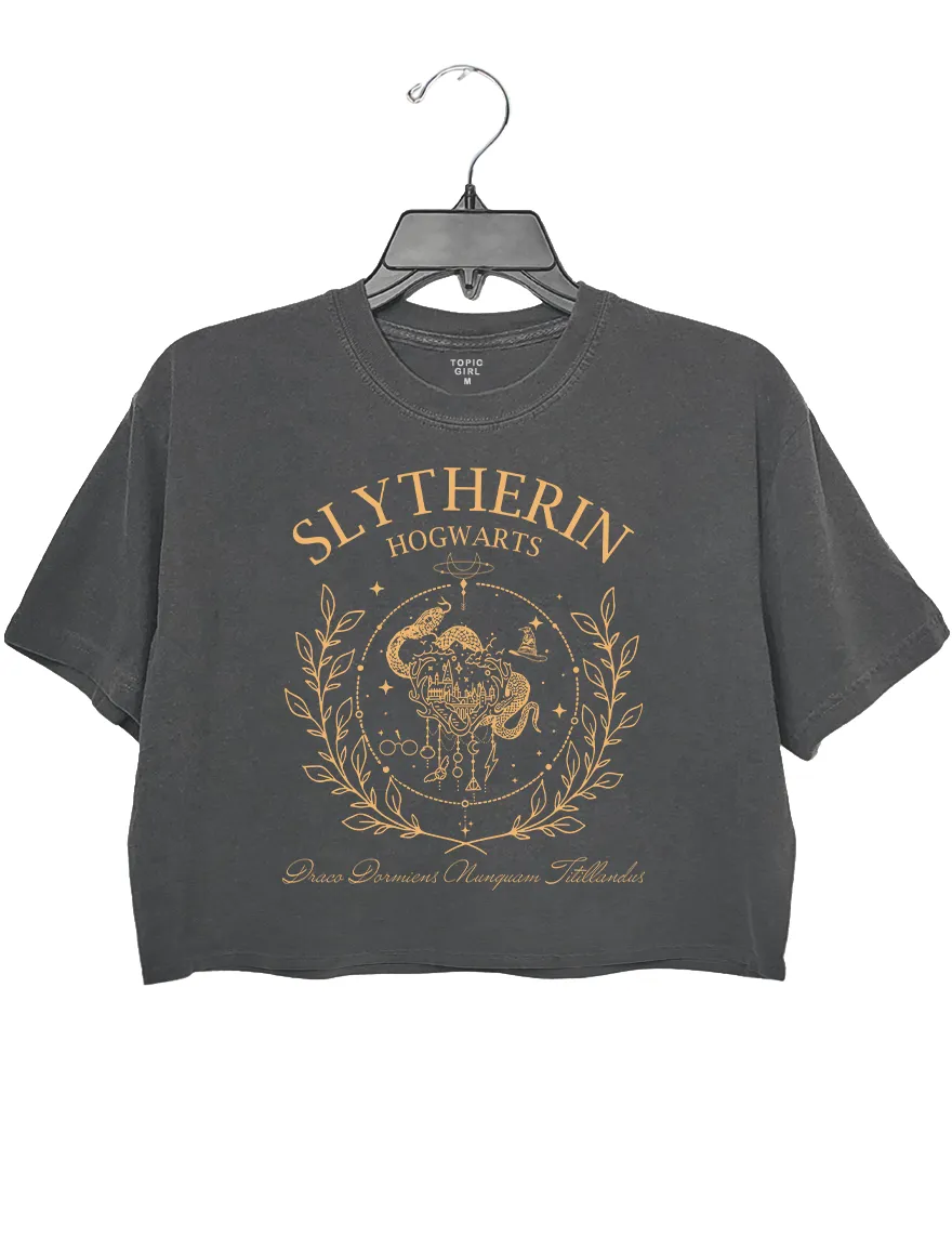 Hogwarts Slytherin Crop Top sold by Topic Girl product image thumbnail 2