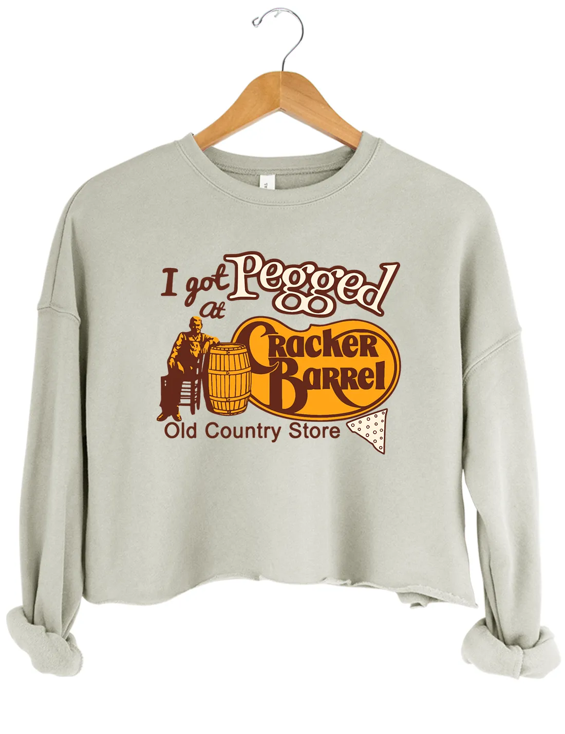 I Got Pegged At Cracker Barrel Old Country Store Crop Top sold by Topic Girl product image thumbnail 4