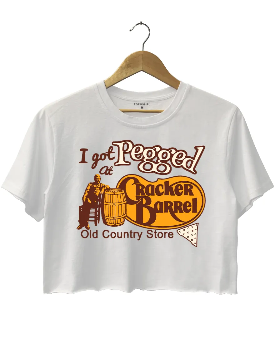 I Got Pegged At Cracker Barrel Old Country Store Crop Top sold by Topic Girl product image thumbnail 2