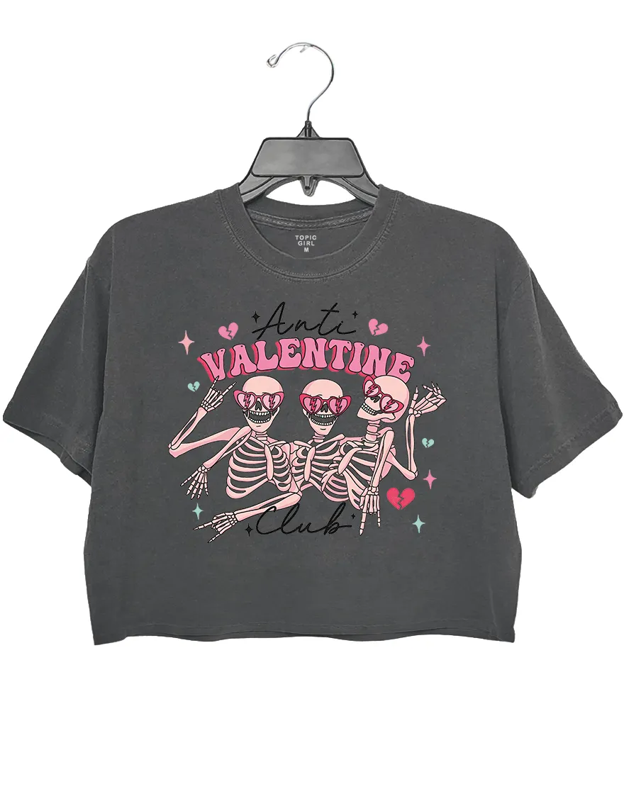 Anti Valentine Club Crop Top sold by Topic Girl
