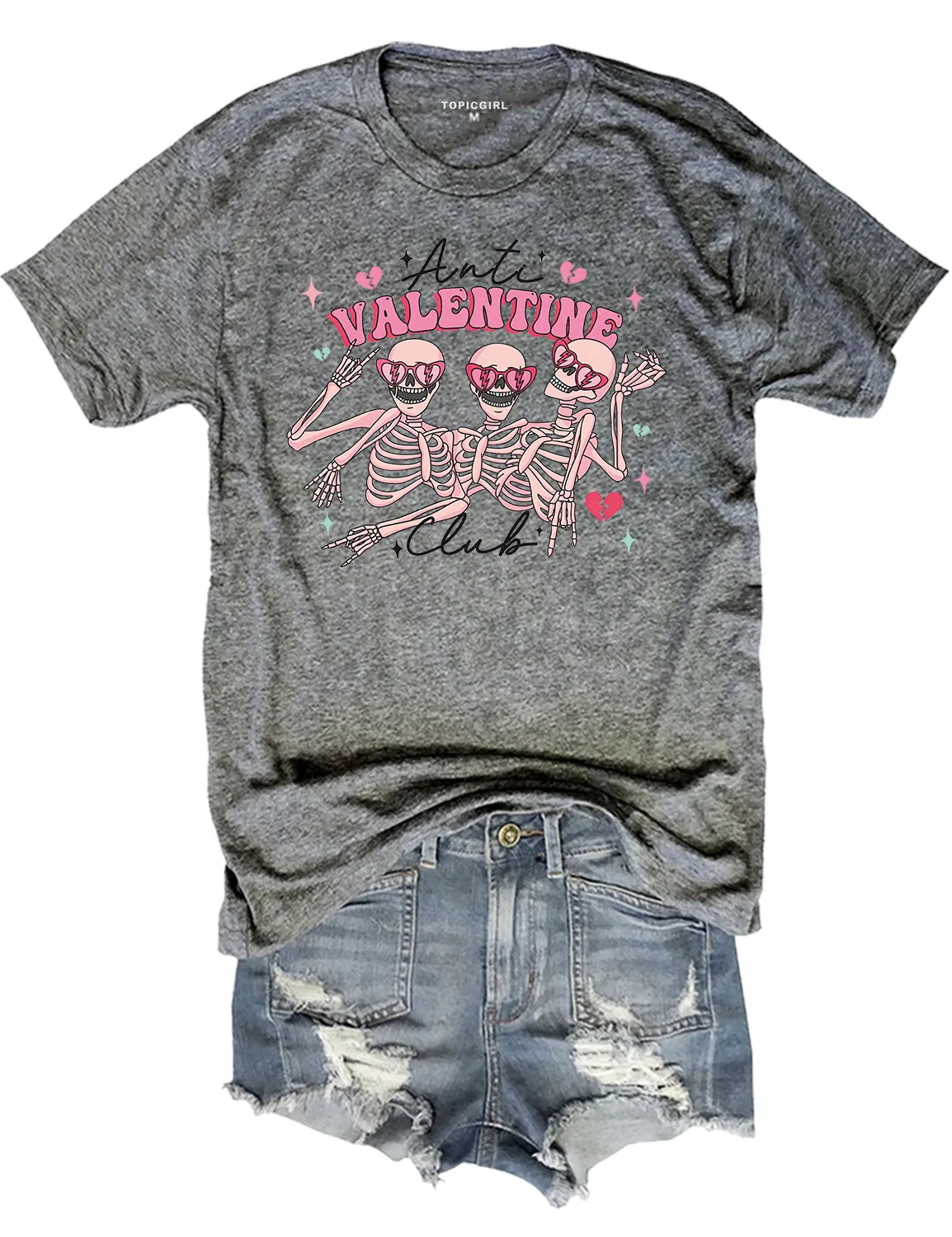 Anti Valentine Club Crop Top sold by Topic Girl product image thumbnail 2