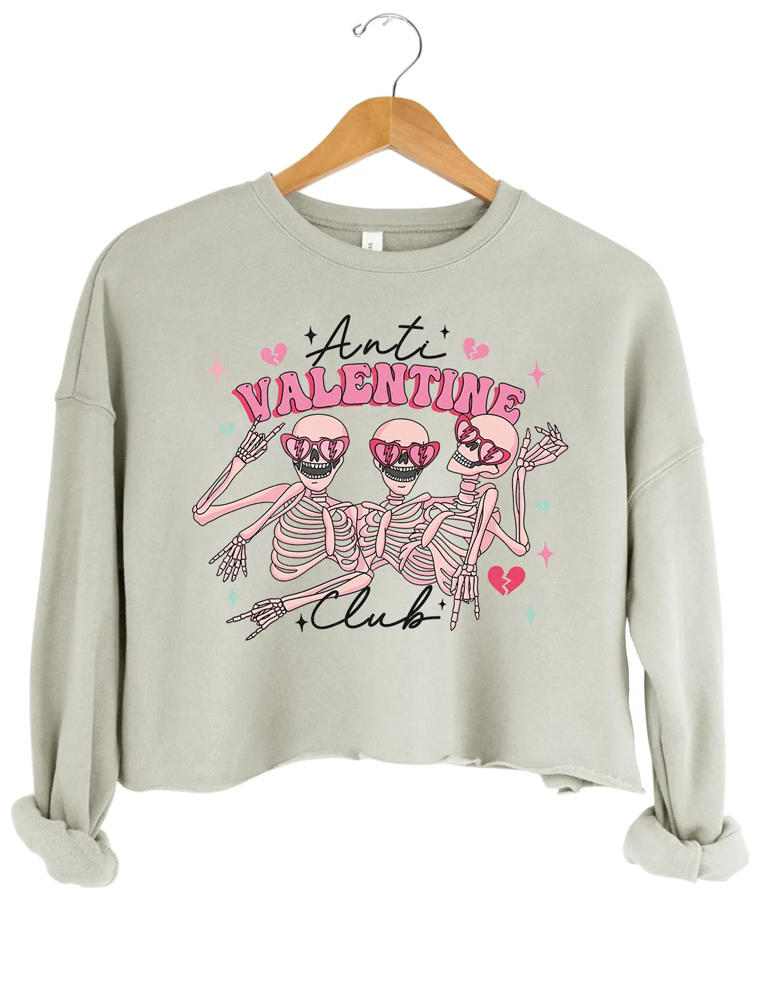 Anti Valentine Club Crop Top sold by Topic Girl product image thumbnail 3