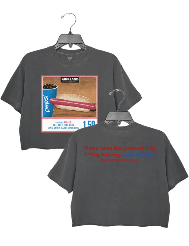 Costco Kirkland Hot Dog Crop Top sold by Topic Girl