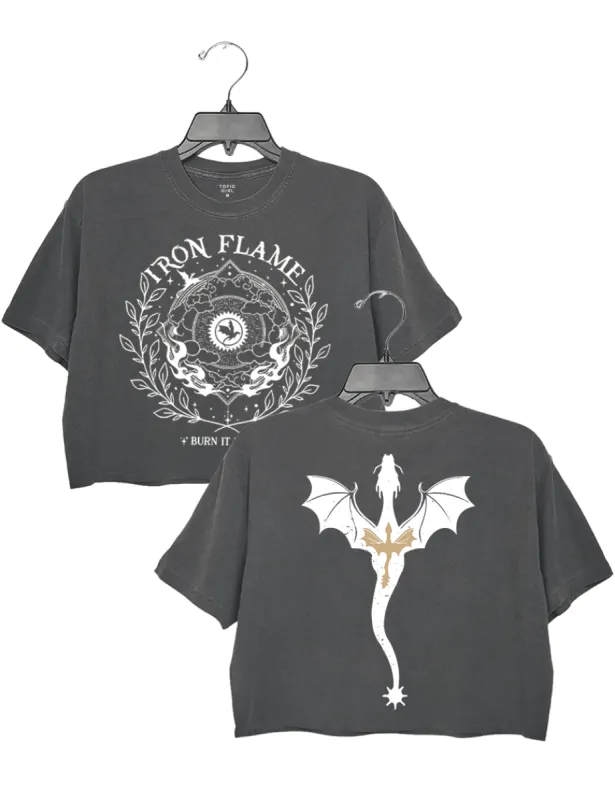 Iron Flame Burn It Down Crop Top sold by Topic Girl