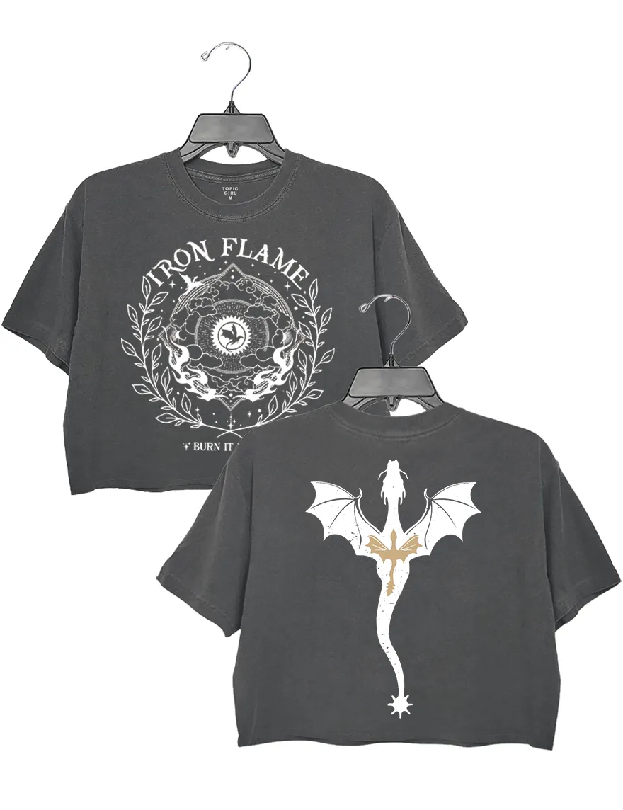 Iron Flame Burn It Down Crop Top sold by Topic Girl