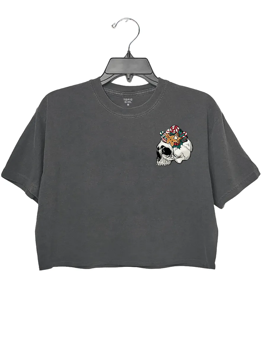 Skeleton Rockin' Around The Christmas Tree Crop Top sold by Topic Girl product image thumbnail 2