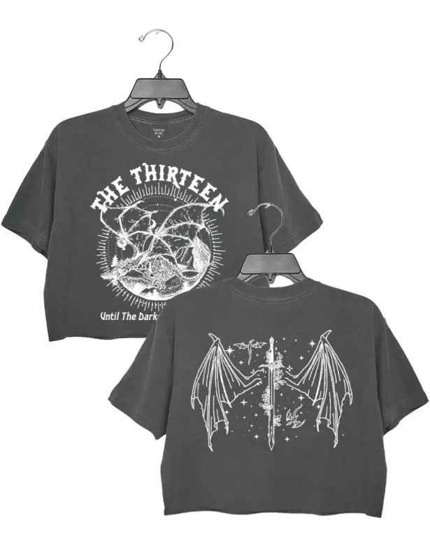 Throne Of Glass From Now Until The Darkness Claims Us Crop Top sold by Topic Girl